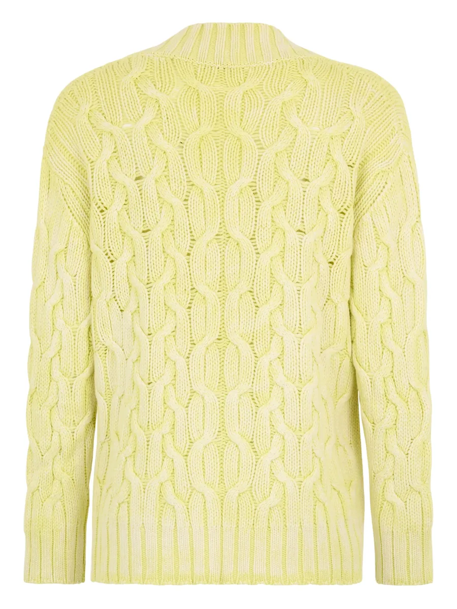 cable-knit V-neck sweater 3