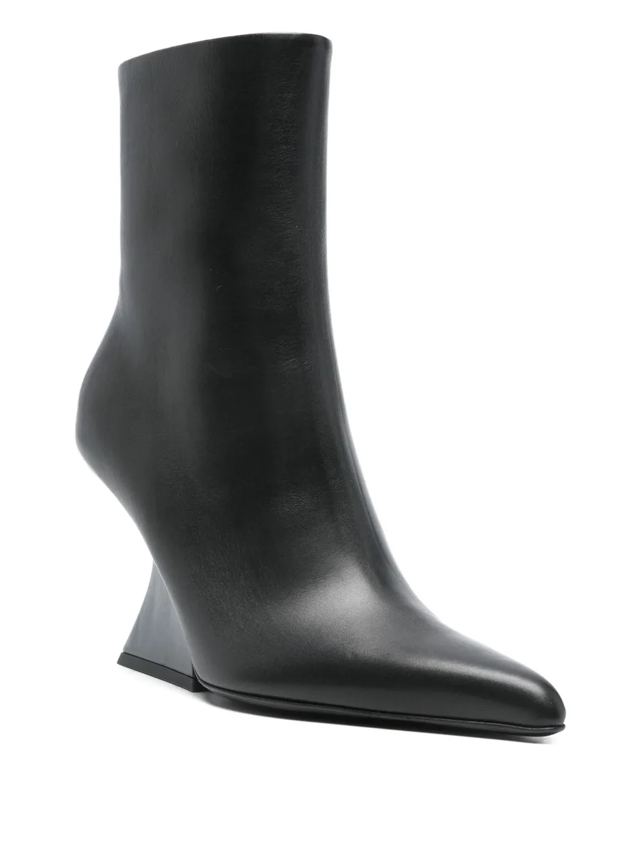95mm Mugler leather pointed-toe boots 3