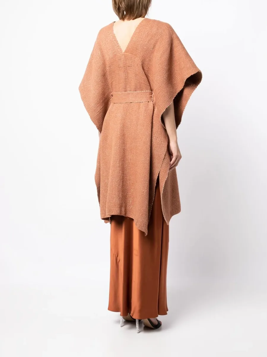 Solid tied-waist kaftan 7