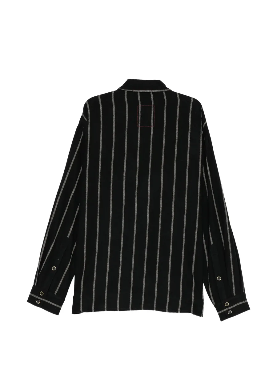 vertical-stripe chest-pocket shirt 2