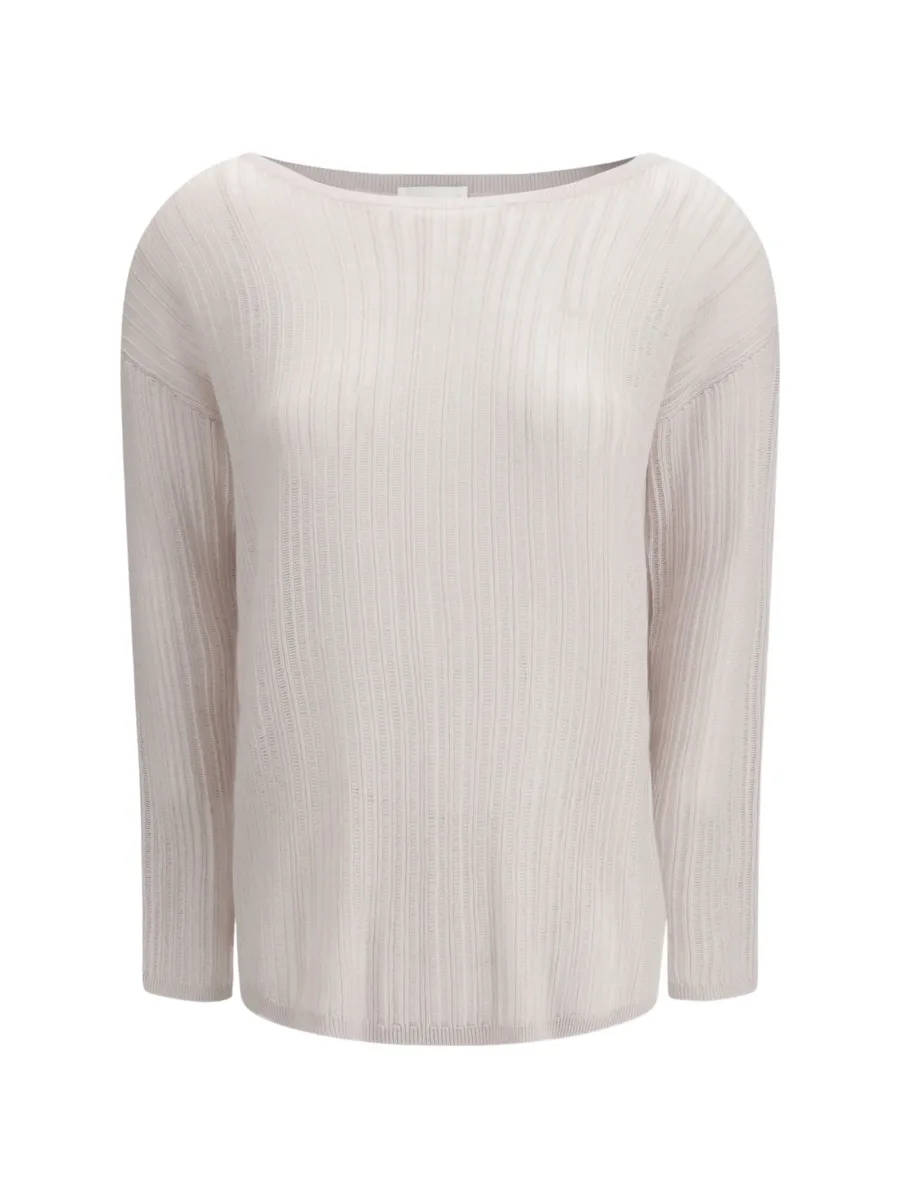 boatneck ribbed knitwear 1