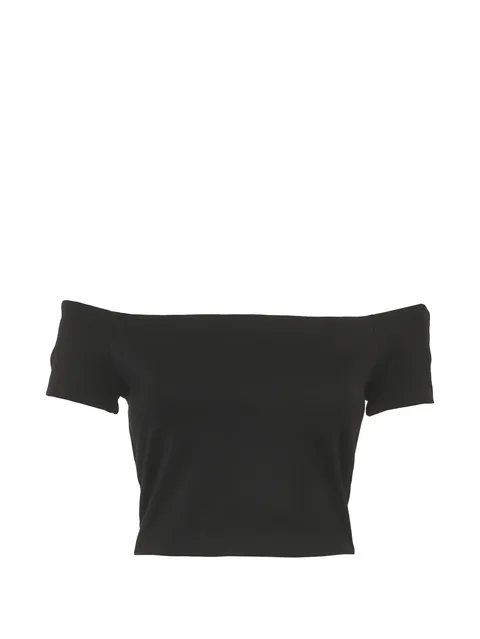 off-shoulder jersey top