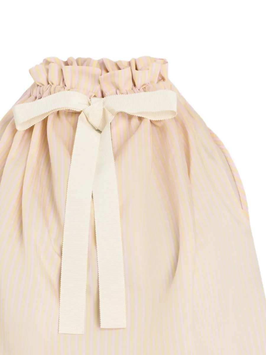 striped-pattern bow sleeveless top 3