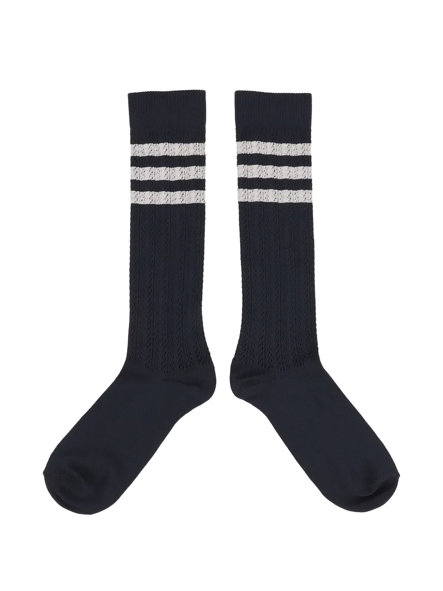 crochet-knit striped socks (set of two) 7