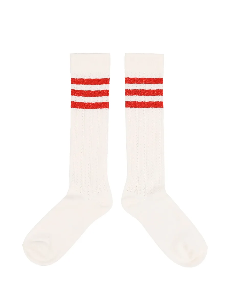 crochet-knit striped socks (set of two) 4