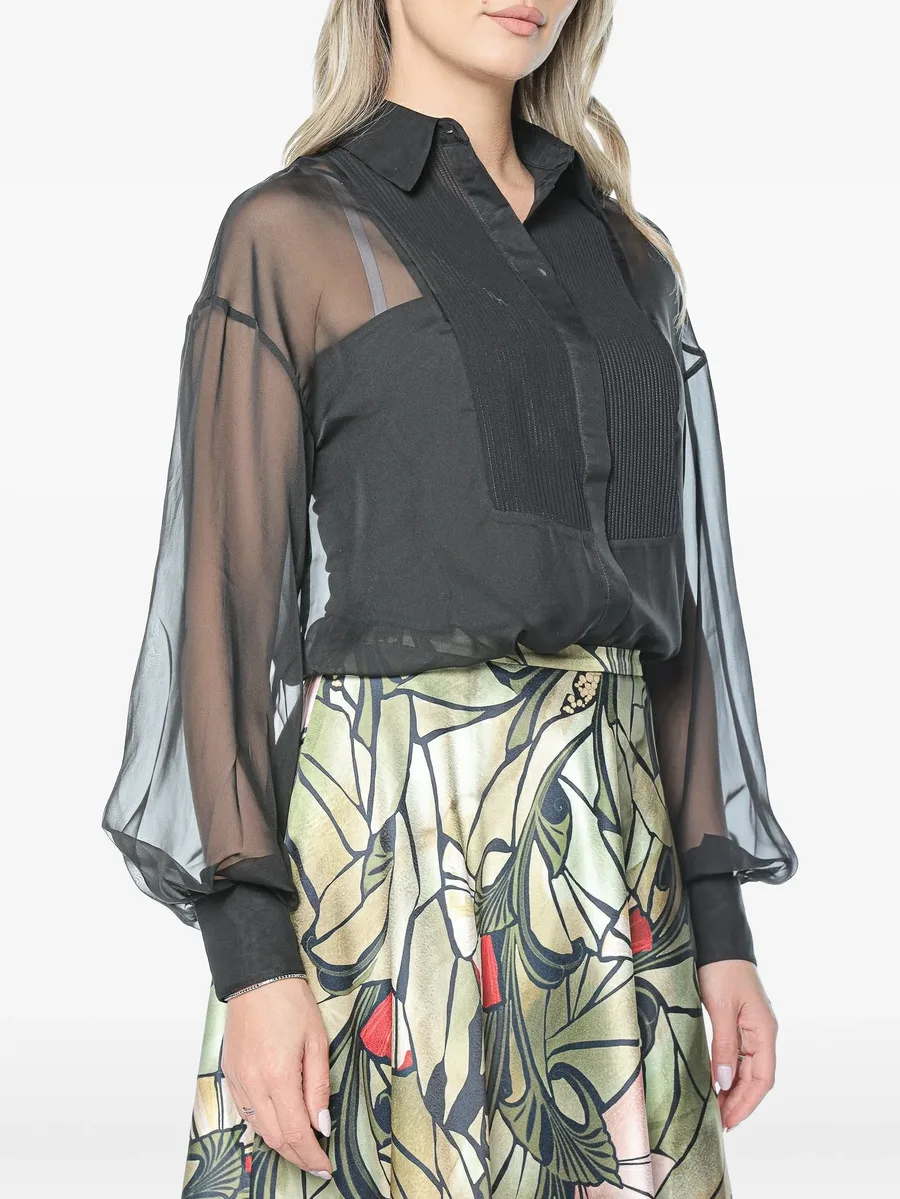 Rasiia bib-detail sheer shirt 3