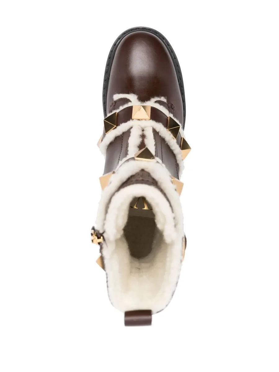 Rockstud-embellished biker boots 7