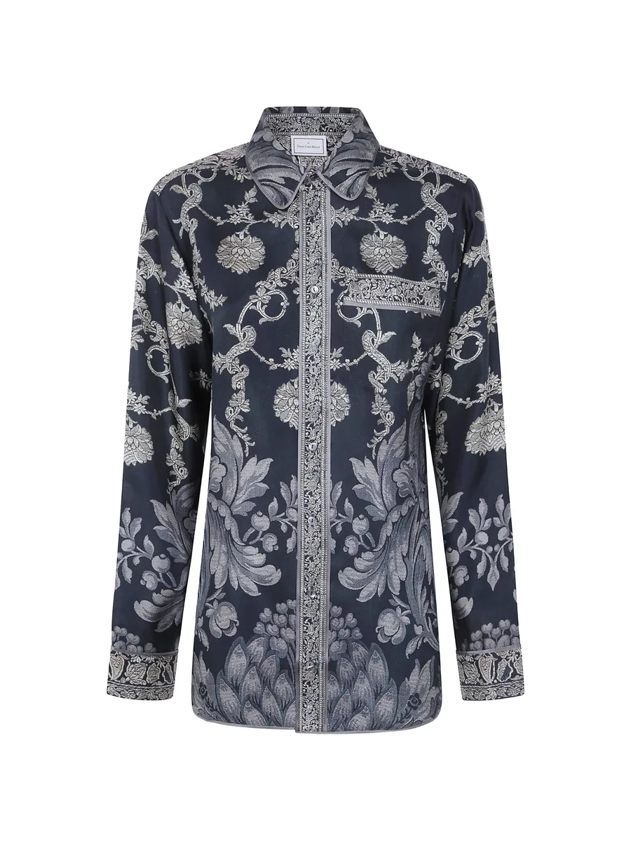floral-print silk shirt 1