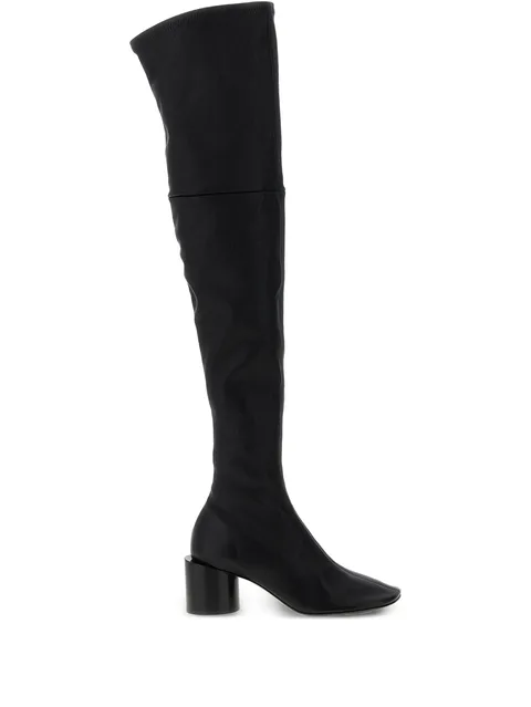 60mm leather round-toe boots