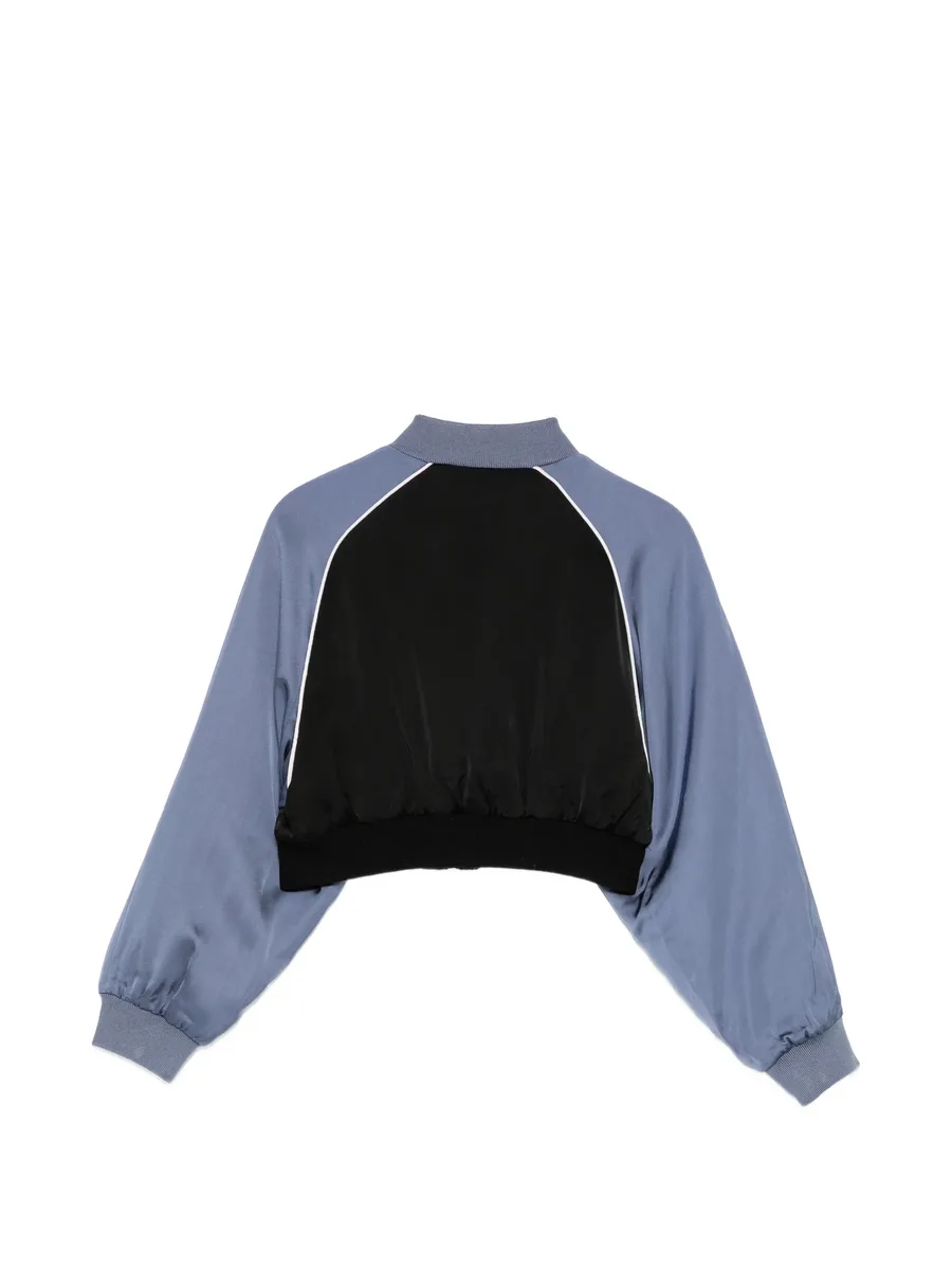 colour-block logo embroidered  jacket 2
