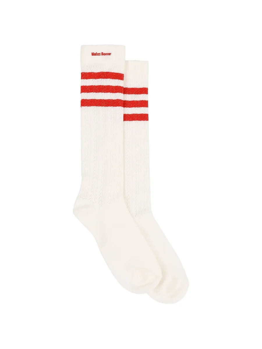 crochet-knit striped socks (set of two) 3