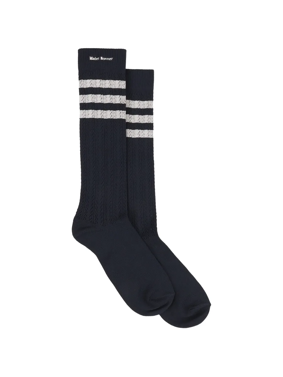 crochet-knit striped socks (set of two) 6