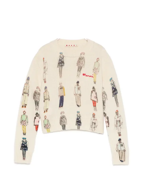 catwalk-print sweater