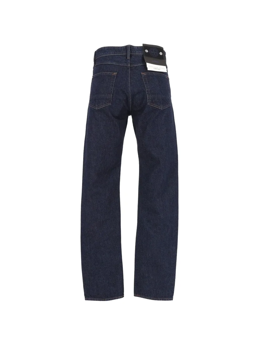 J100005 indigo denim-rinsed regular-straight-fit five-pocket jeans 2