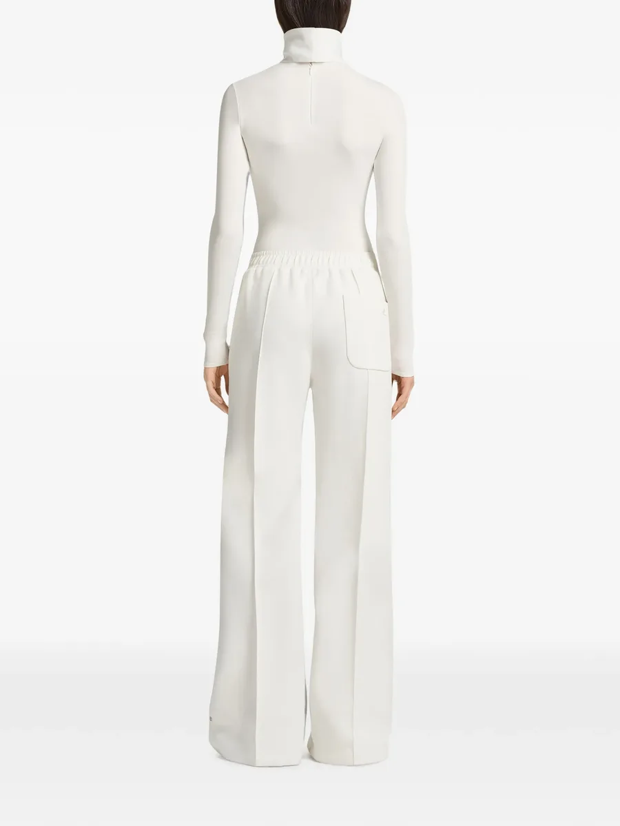snap-button twill trousers 4