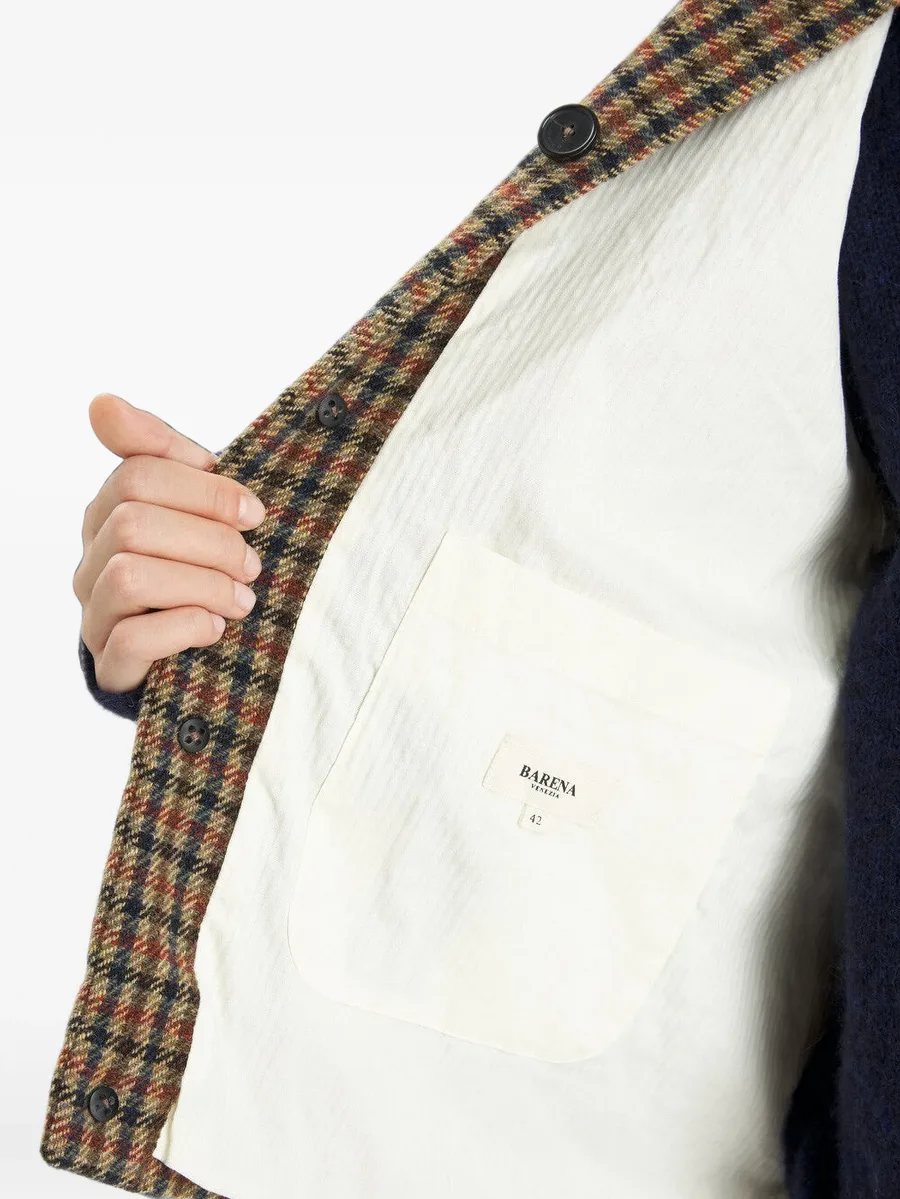Aria check-pattern single-breasted coat 4