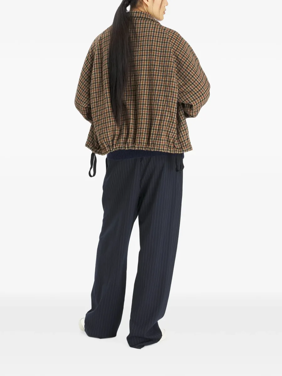Aria check-pattern single-breasted coat 3