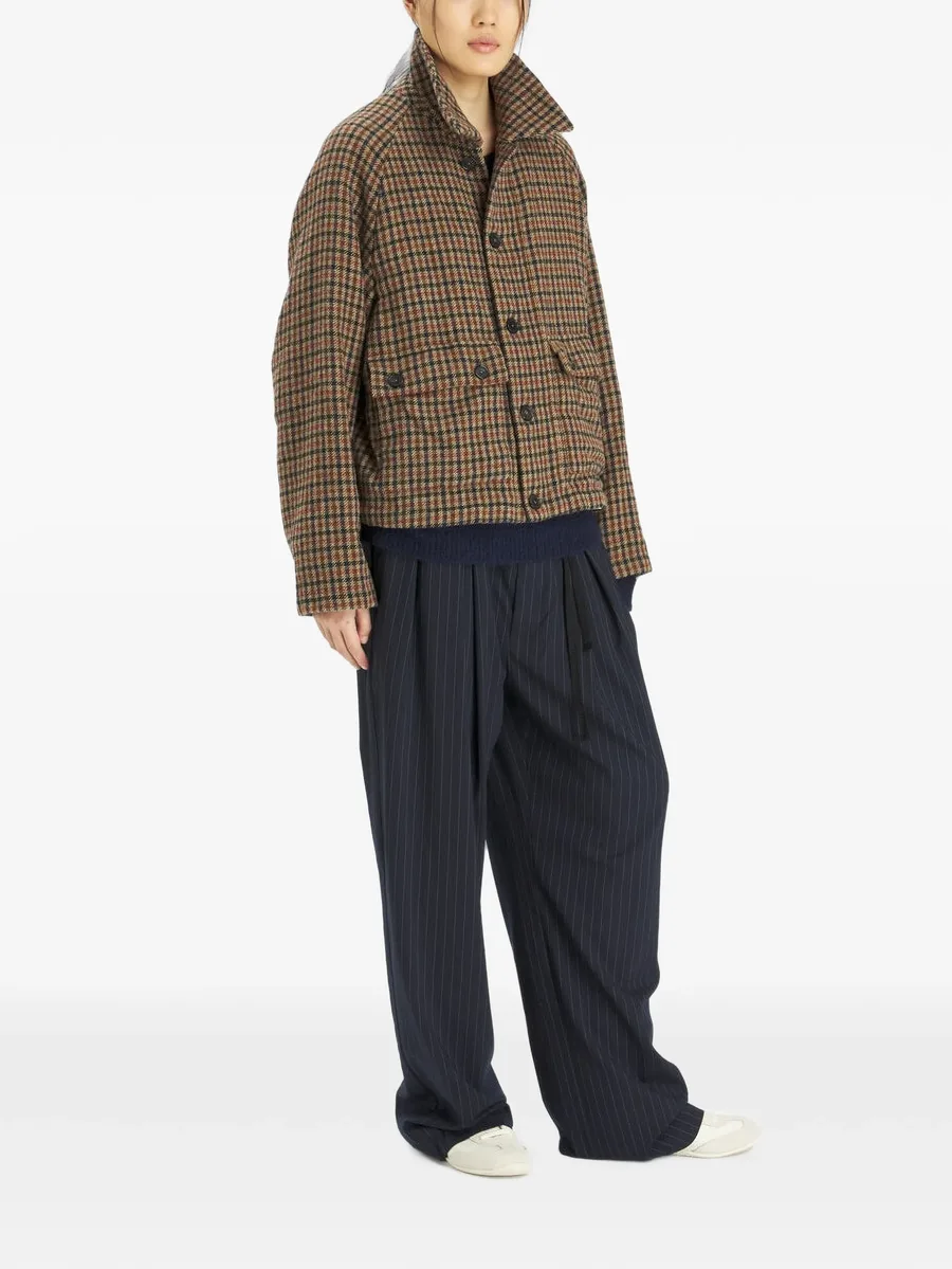 Aria check-pattern single-breasted coat 2