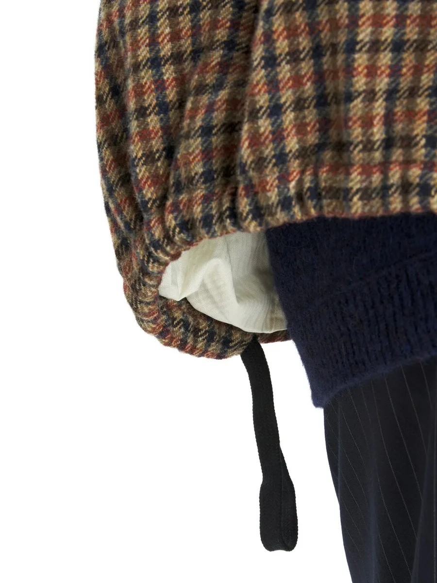 Aria check-pattern single-breasted coat 5