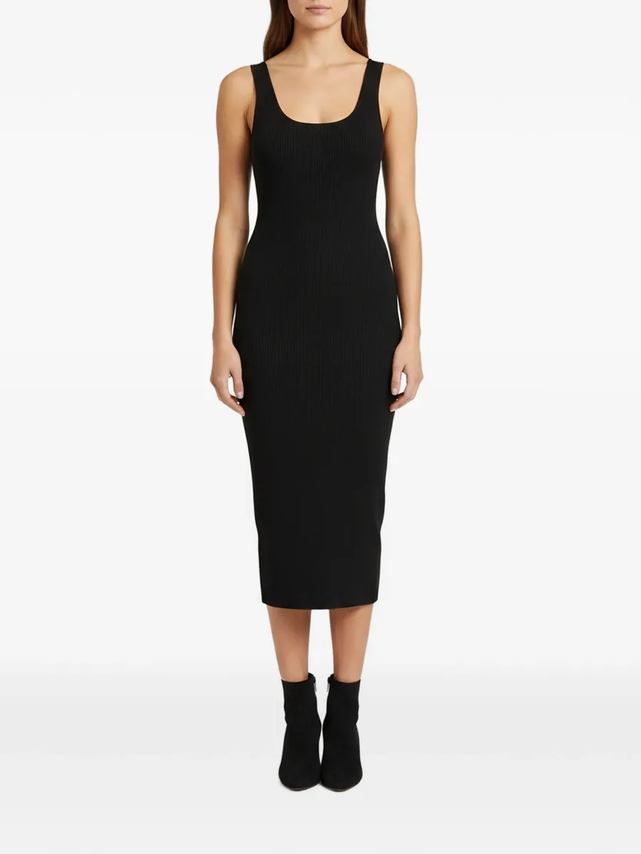 rib-knit cut-out midi dress 2