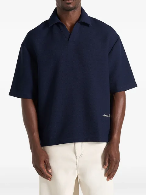 Joss in navy boxy Signature polo shirt