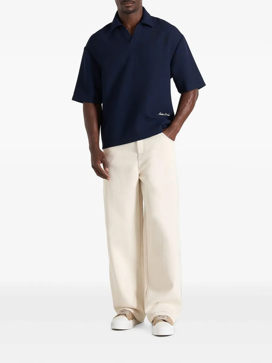 Joss in navy boxy Signature polo shirt 2