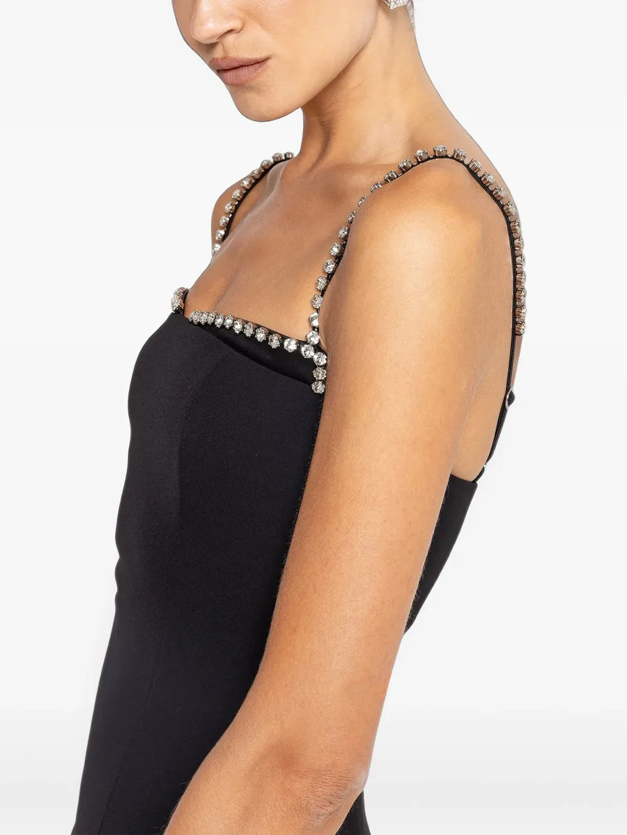 crystal-detail fitted midi dress 6