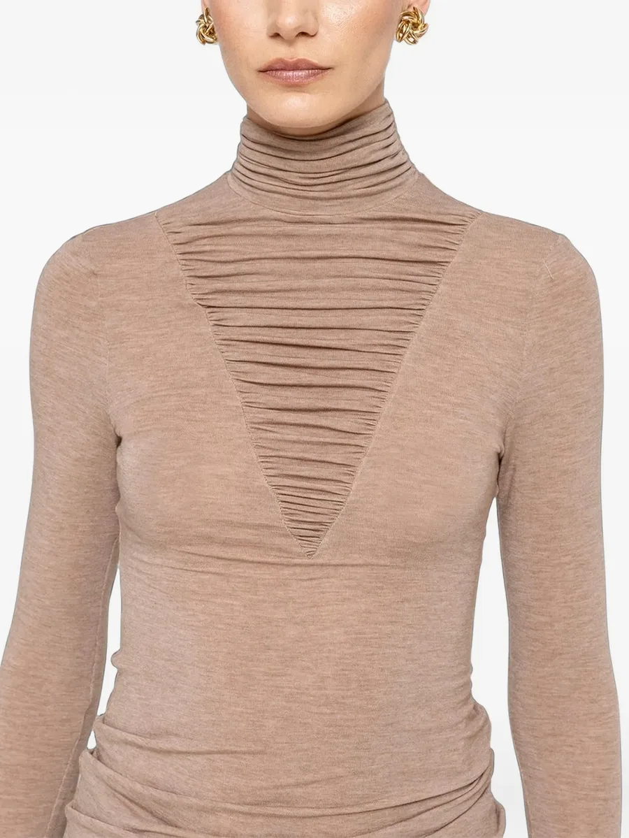 lyocell wool-bland turtleneck top 6
