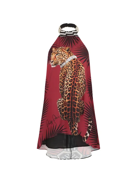 halter-short dress Panthere Prive