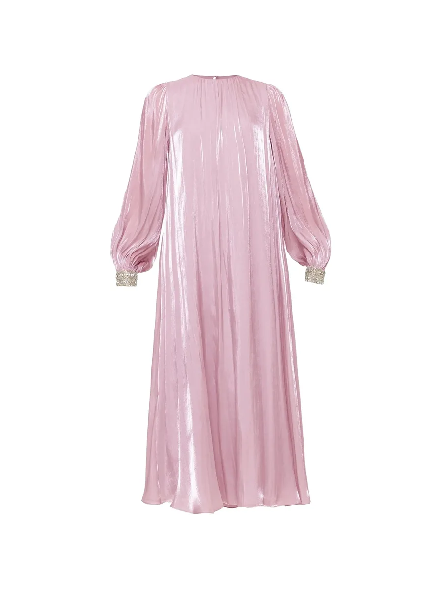 crystal-detail chiffon midi dress 7