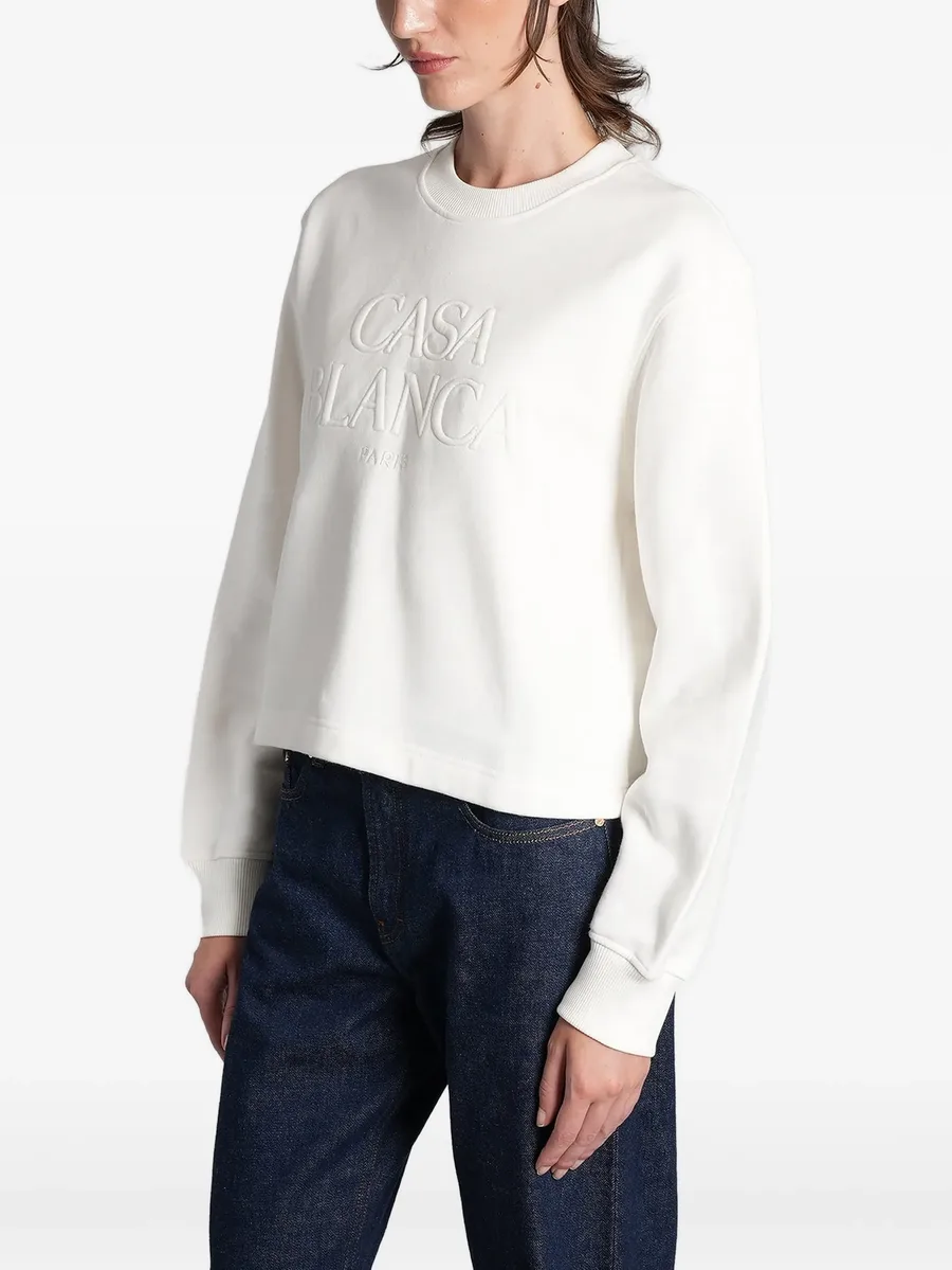 logo-embroidered sweatshirt 3