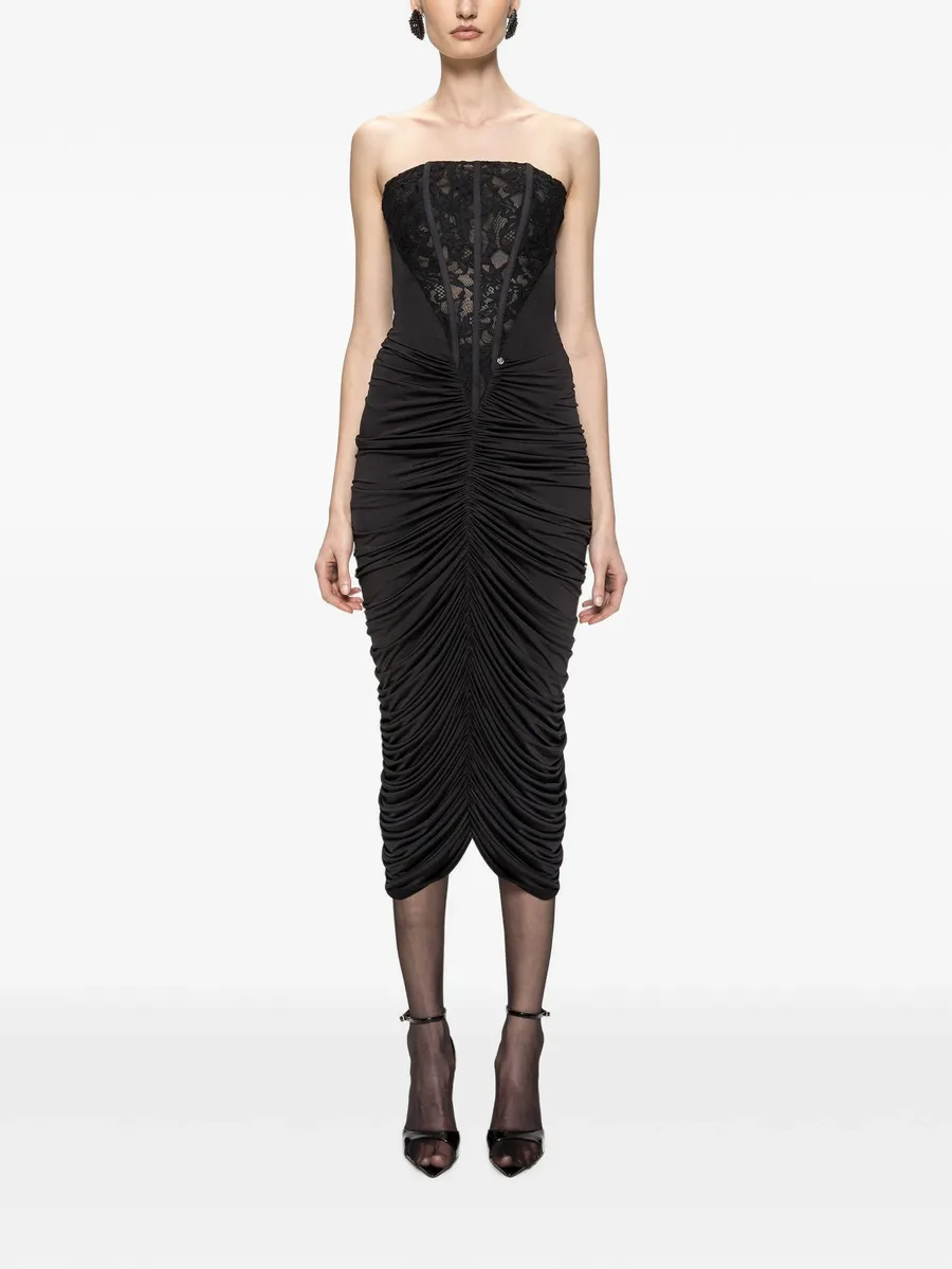ruched bodycon corset dress 2
