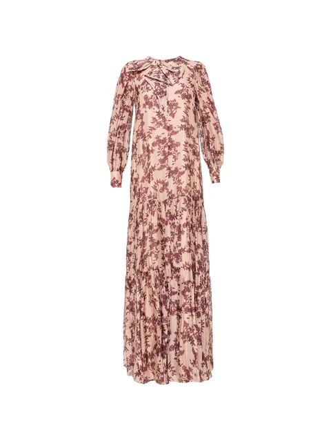 floral silk-blend maxi dress