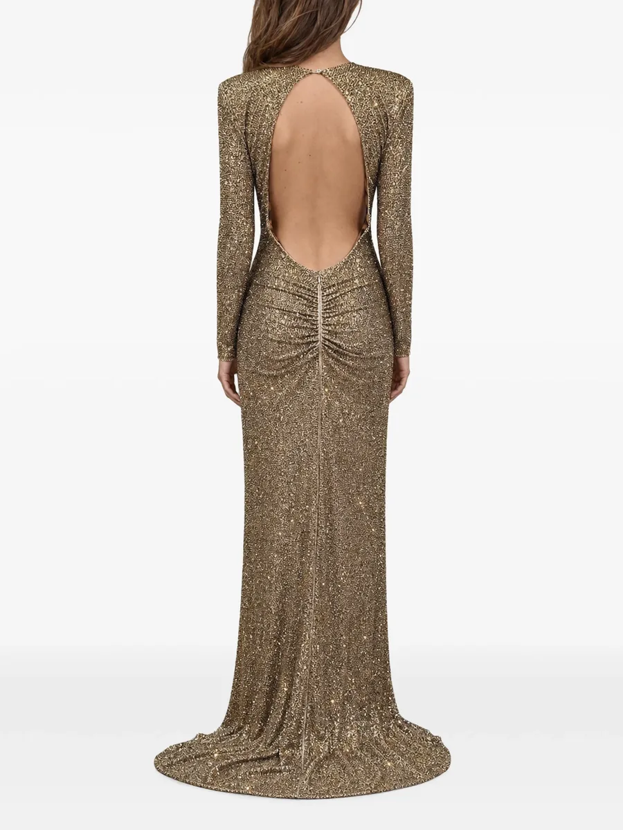 long dress piercing strass 4