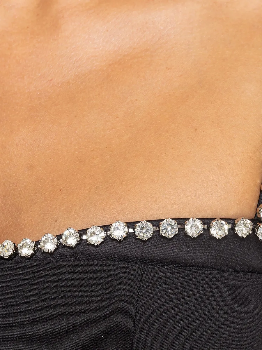 crystal-detail fitted midi dress 7