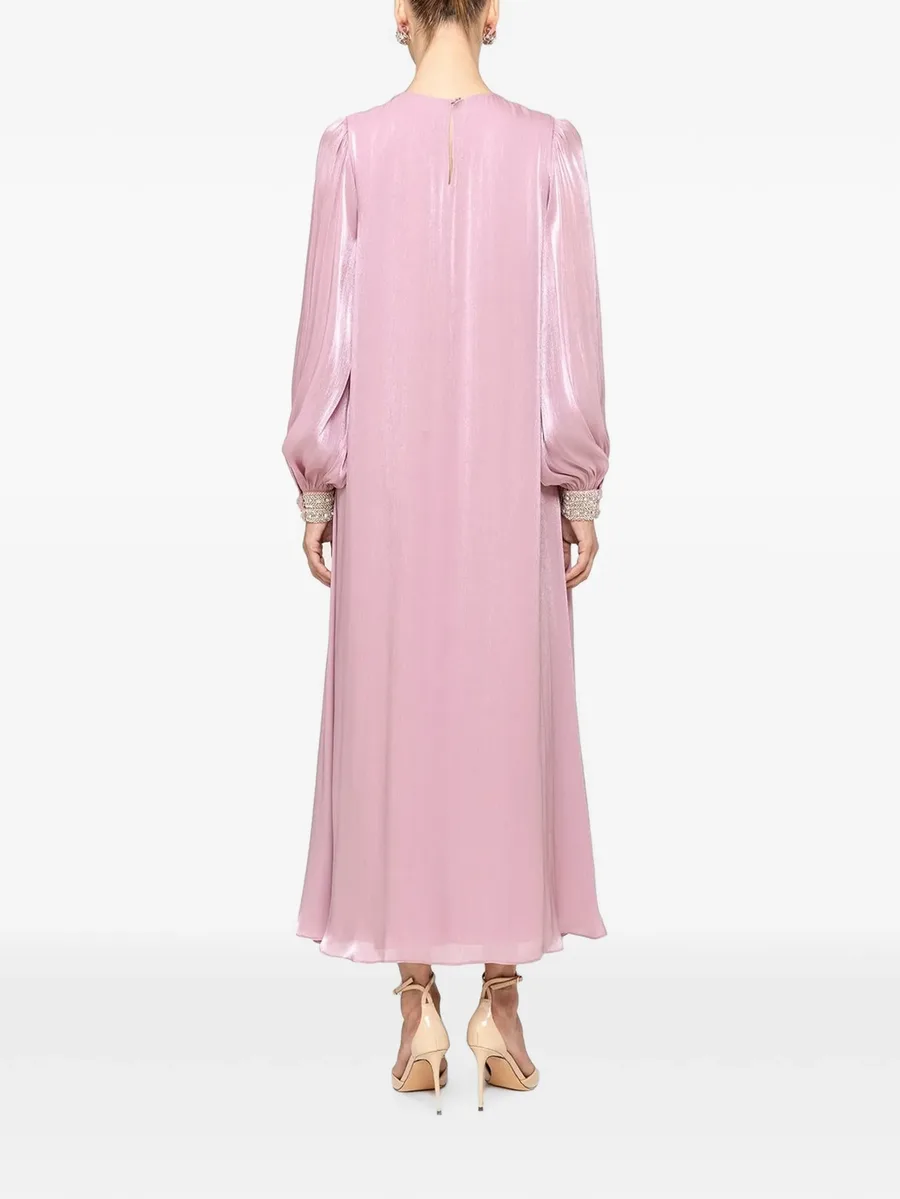 crystal-detail chiffon midi dress 5