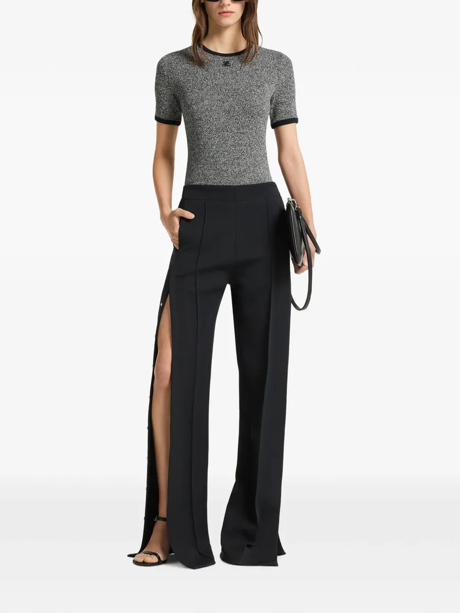 heather contrast-trim T-shirt 2
