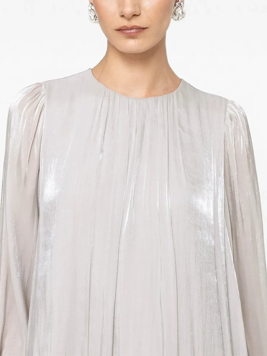 crystal-detail chiffon midi dress 6