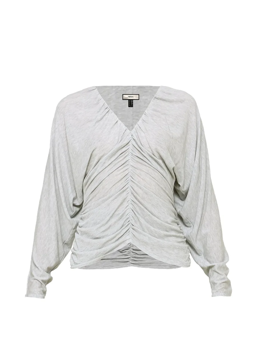 draped TENCEL™ and wool top 1