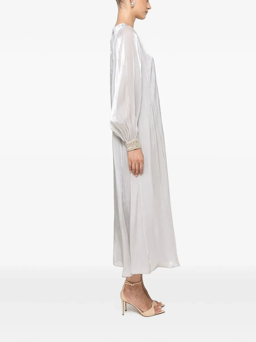 crystal-detail chiffon midi dress 3