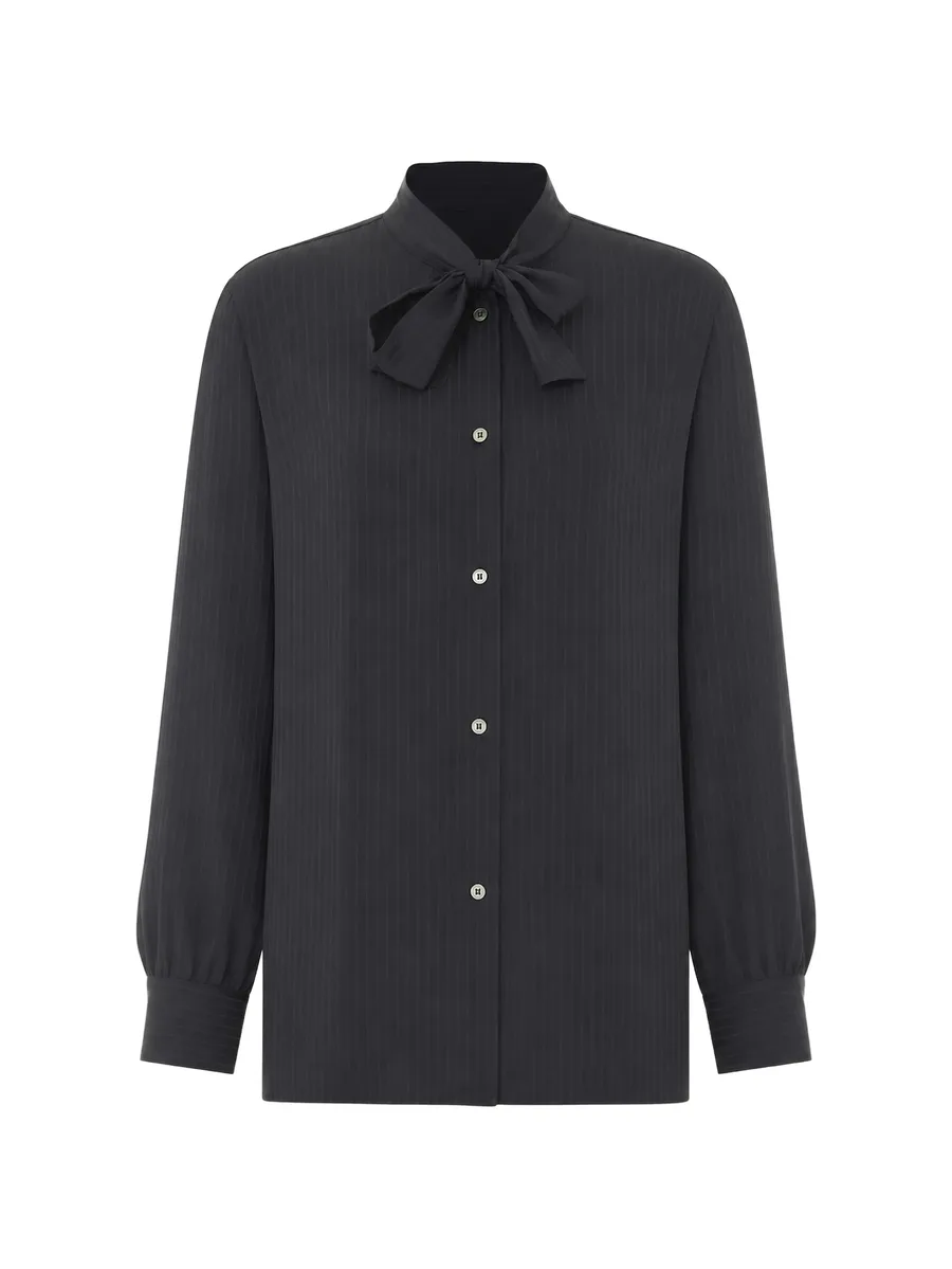 tie colar striped shirt 1