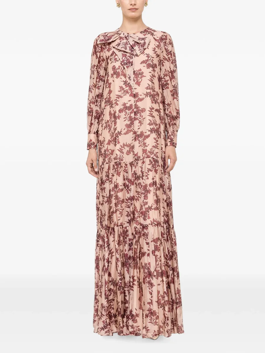 floral silk-blend maxi dress 2