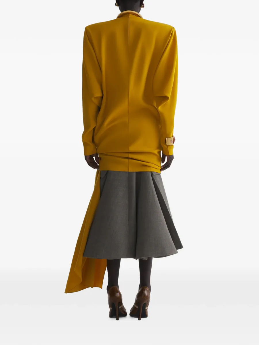 yellow cascade boxy dress 3