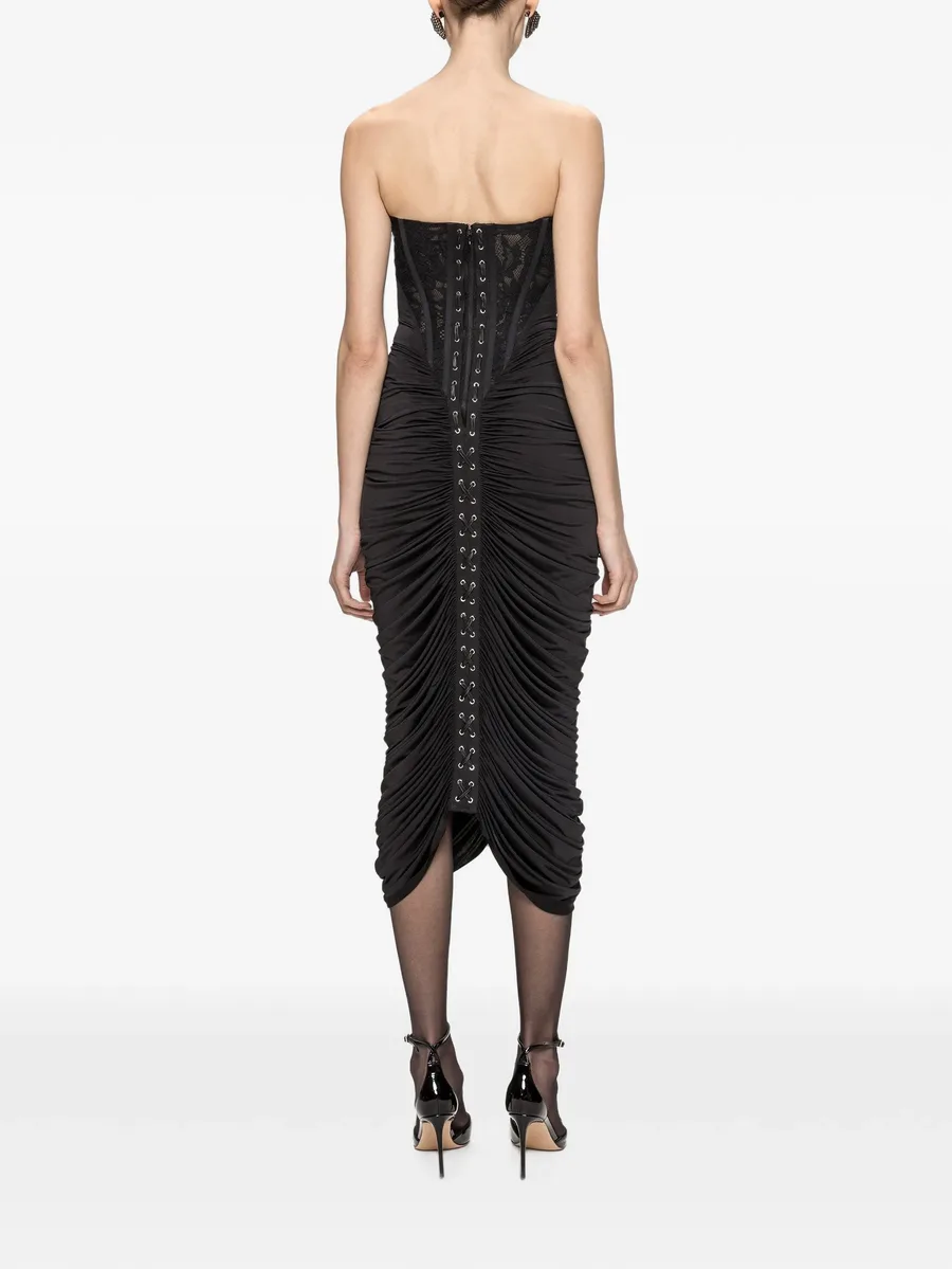 ruched bodycon corset dress 4