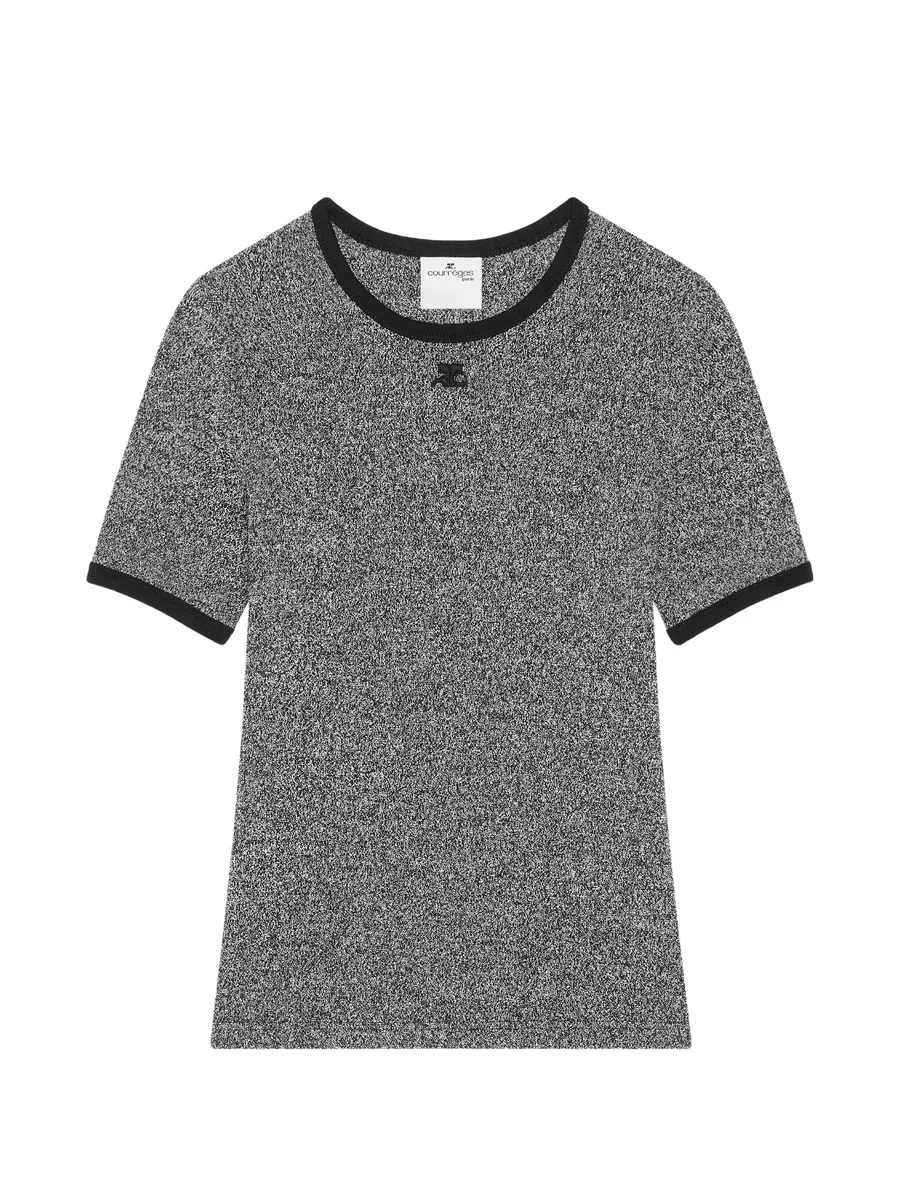 heather contrast-trim T-shirt 1
