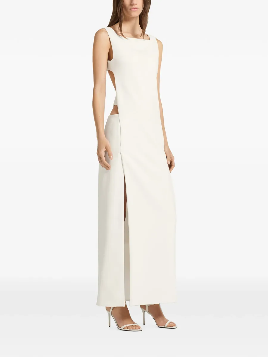cut-out crepe maxi dress 2