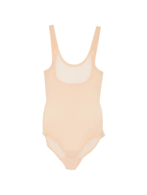 scoop-neck mesh bodysuit