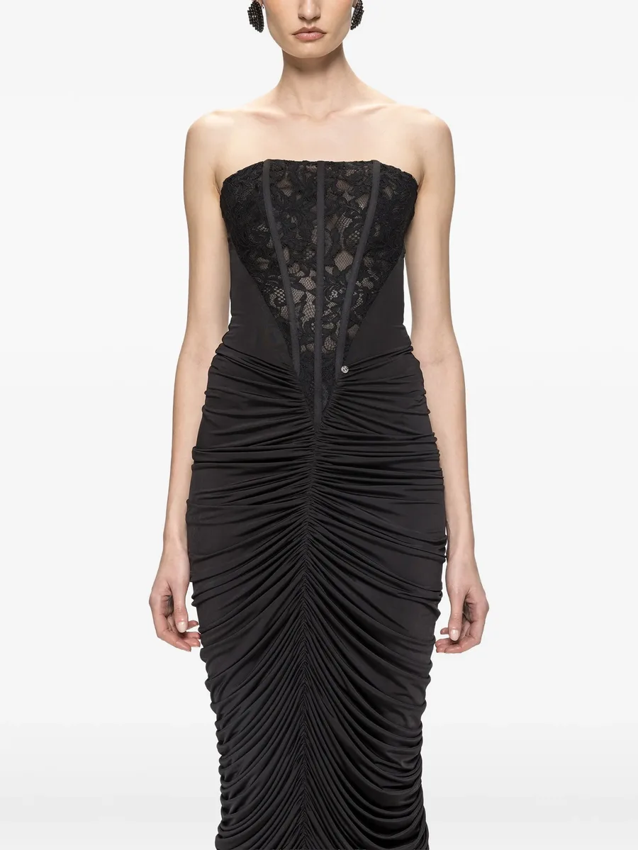 ruched bodycon corset dress 1