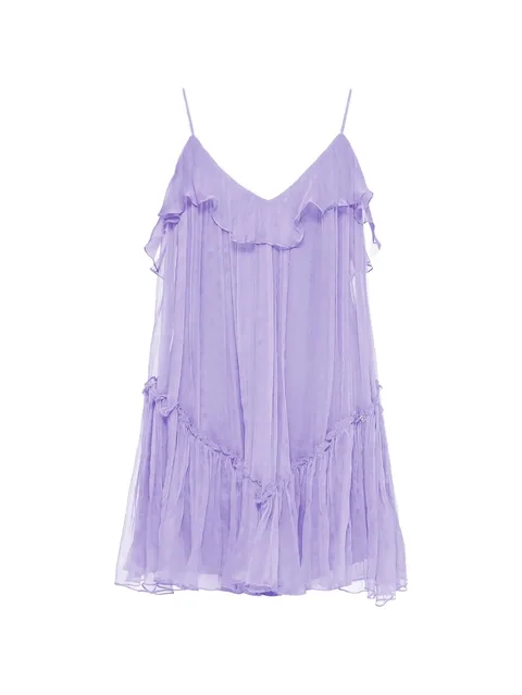 open-back silk mini dress