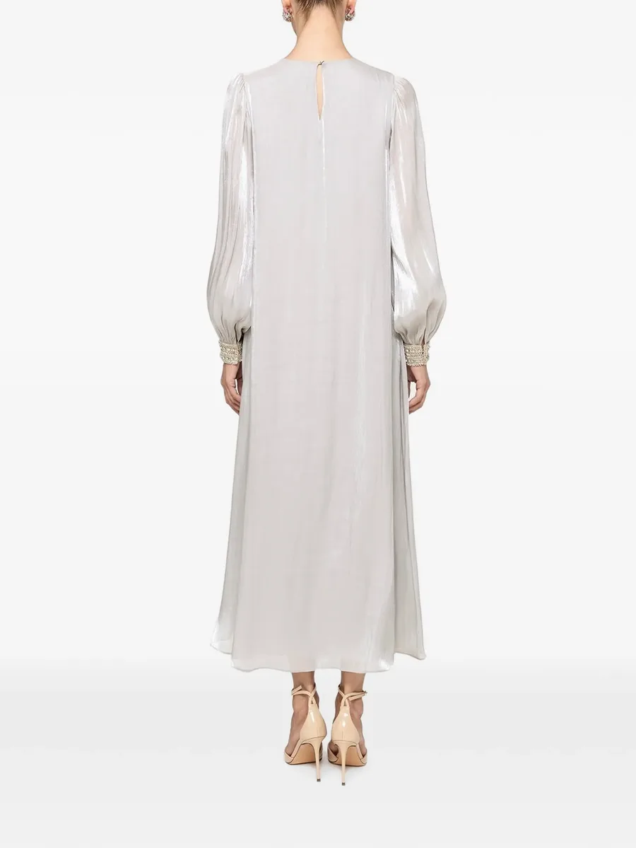 crystal-detail chiffon midi dress 4